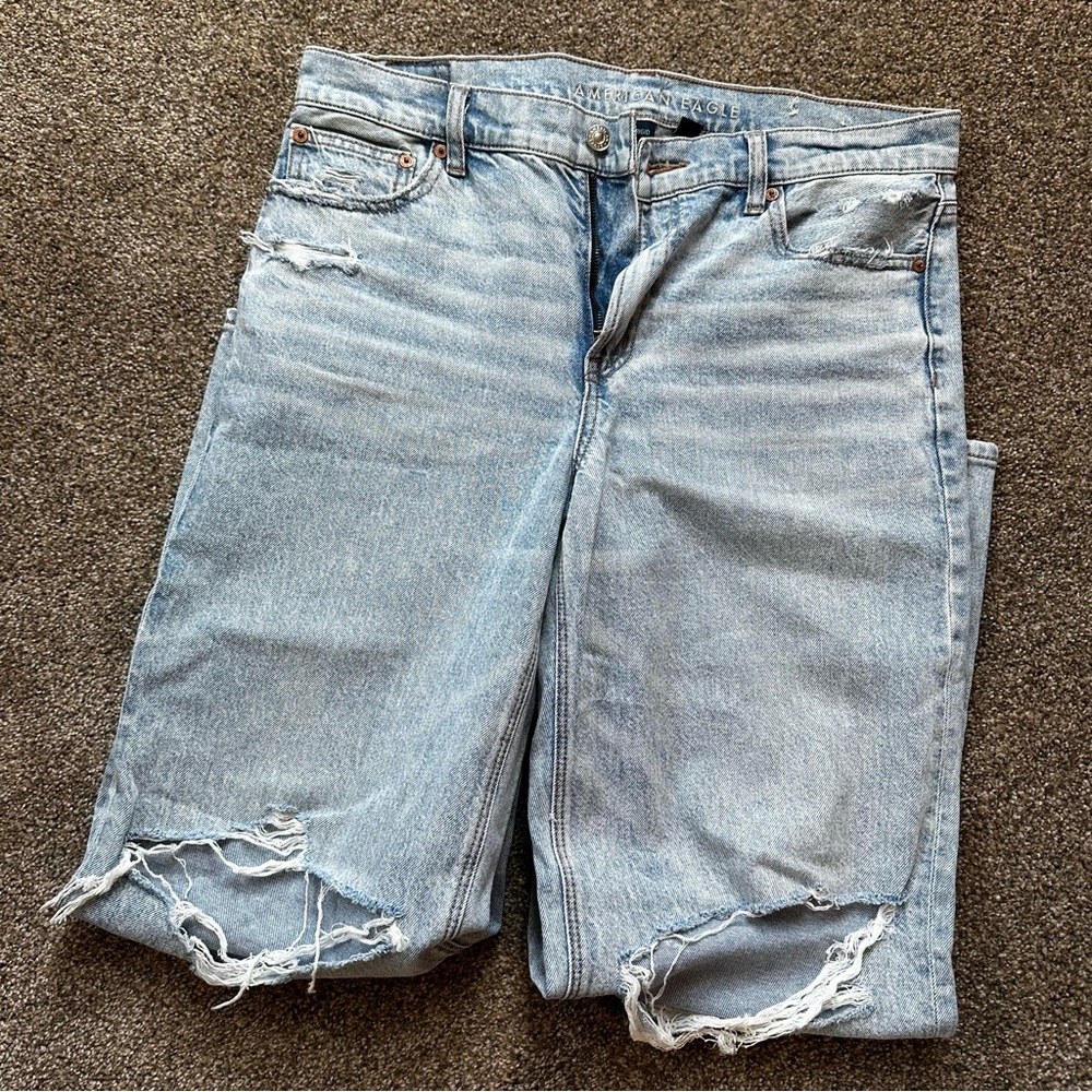 Strigid Ripped High Wasted Stovepipe Jeans - 10 - American Eagle - Picture 2 of 13